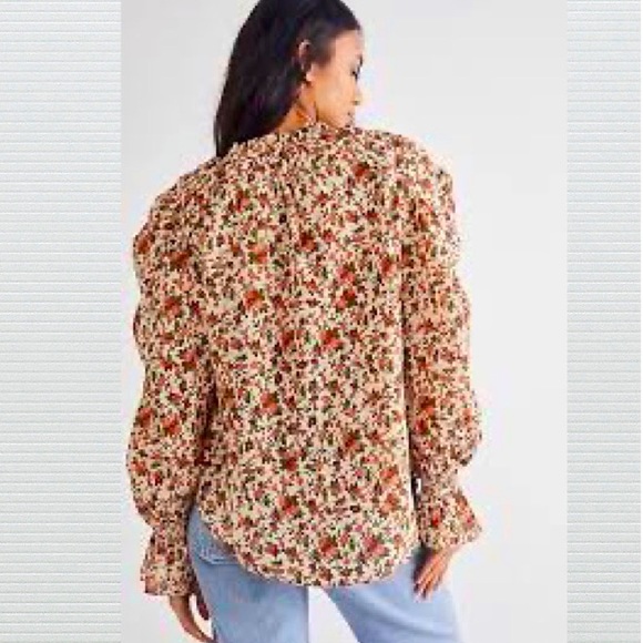 FREE PEOPLE Meant To Be Blouse NWT S Vintage Combo - Picture 6 of 9